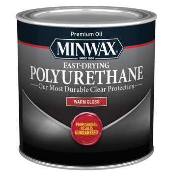 Minwax 230004444 Polyurethane, Gloss, Liquid, Clear, 0.5 pt, Can