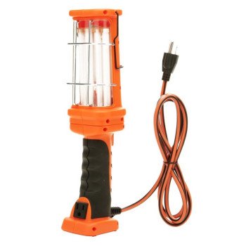 CCI L1921 Trouble Work Light with Grounded Outlet, CFL Lamp, 1650 Lumens Lumens, Black/Orange