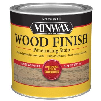 Minwax 227614444 Wood Stain, Classic Gray, Liquid, 0.5 pt, Can