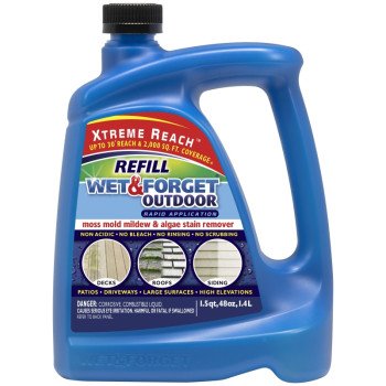 Wet & Forget 805048RF Outdoor Hose End Refill, 48 oz, Liquid, Characteristic, Clear Yellow