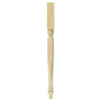 Waddell 2915 Table Leg, 21-1/4 in H, 2-1/4 in W, Pine Wood, Natural, Smooth Sanded