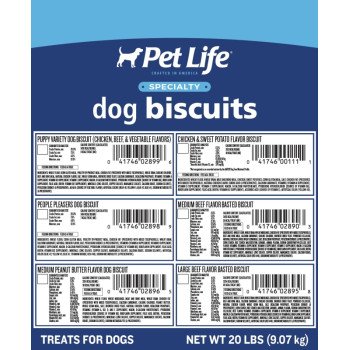 Pet Life 2893 Dog Biscuit, Multi Flavor, 20 lb