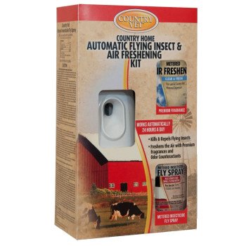 Country Vet 321978CV43A Flying Insect and Air Freshening Kit, Fresh Cotton