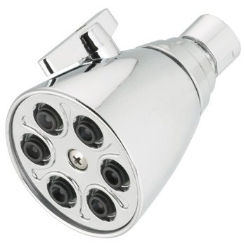 Delta 75251C Shower Head, 1.75 gpm, 1/2 in Connection, IPS, 3-Spray Function, Chrome, 2-3/4 in Dia