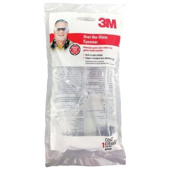 3M 47110-WV10 Eyeglass Protector, Unisex, Anti-Scratch Lens, Clear Frame, UV Protection: Yes