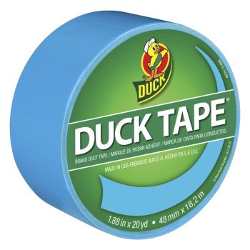 Duck 1311000 Duct Tape, 20 yd L, 1.88 in W, Vinyl Backing, Electric Blue