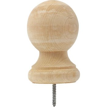 Waddell 110 Post Top, 3-1/4 in Dia, 4-1/4 in H, Large Ball, Pine