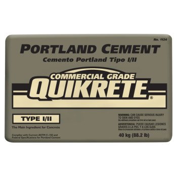 Quikrete 112425 Portland Cement, Gray/Gray Brown, Granular, 40 kg Bag