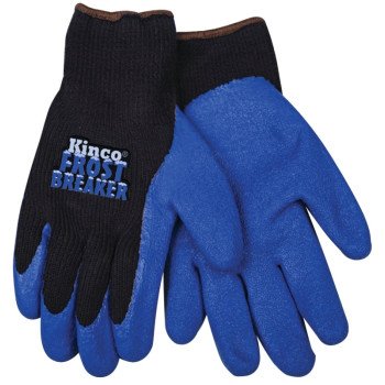 Frost Breaker 1789-M Protective Gloves, Men's, M, 11 in L, Regular Thumb, Knit Wrist Cuff, Acrylic, Black/Blue