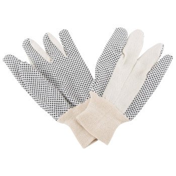 Diamondback GV-522PVD-3L Cotton Work Gloves with PVC Dots, Men's, One-Size, Straight Thumb, Knit Wrist Cuff, Fabric 80% Cotton 20% Polyester