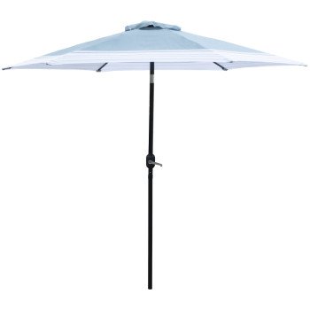 Seasonal Trends 59794 Tilt/Crank Market Umbrella, 94.4 in H, 106.2 in W Canopy, 106.3 in L Canopy, Hexagonal Canopy