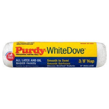 Purdy White Dove 144670092 Paint Roller Cover, 3/8 in Thick Nap, 9 in L, Woven Dralon Fabric Cover
