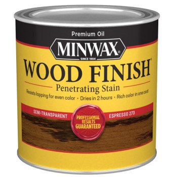 Minwax 227634444 Wood Stain, Espresso, Liquid, 0.5 pt, Can