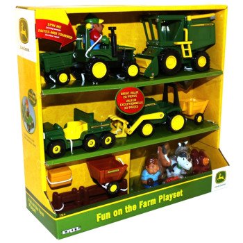 John Deere Toys 34984 Farm Playset, 18 months and Up, Green