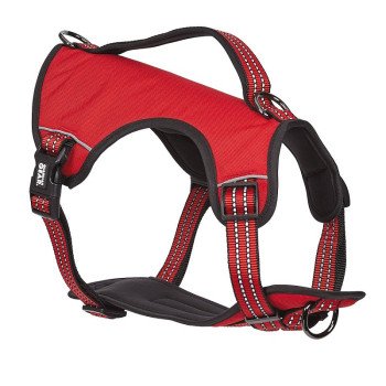 Guardian Gear ZA0031 12 83 Reflective Harness, 16 to 25 in, Fastening Method: O-Ring Strap, Nylon Harness, True Red