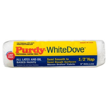 Purdy White Dove 144670093 Paint Roller Cover, 1/2 in Thick Nap, 9 in L, Dralon Fabric Cover