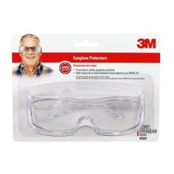 3M 47031-WZ6 Safety Eyewear, Scratch-Resistant Lens, Plastic Frame, Clear Frame