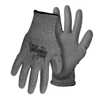 Boss Blade Defender 7000L Gloves, L, 28.05 in L, PU Coating, Glass Fiber/HPPE/Polyester/Spandex Glove