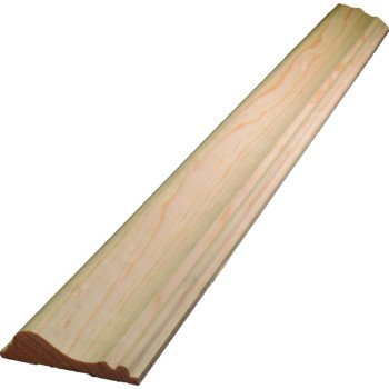 ALEXANDRIA Moulding 0W390-20096C1 Chair Rail Trim, 96 in L, 2-5/8 in W, 11/16 in Thick, Pine