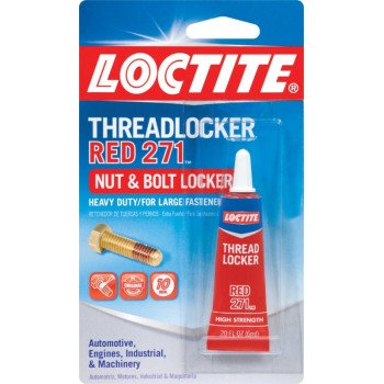 Loctite 209741 Threadlocker, Liquid, Mild, Red, 6 mL Tube