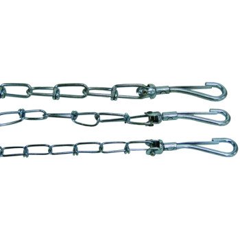 Boss Pet PDQ 27210 Twist Chain with Swivel Snap, 10 ft L Belt/Cable, Steel, For: Large Dogs Up to 35 lb