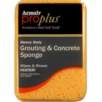 Armaly ProPlus 603 Grouting and Concrete Sponge, 7-1/2 in L, 5-1/4 in W, 2-1/4 in Thick, Polyester