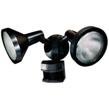Heath Zenith Dualbrite HZ-5318-BZ Motion Activated Security Light, 120 V, 300 W, 2-Lamp, Halogen Lamp