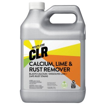 CLR CL-4 Calcium/Lime/Rust Cleaner, 1 gal, Liquid, Slightly Acidic, Lime Green