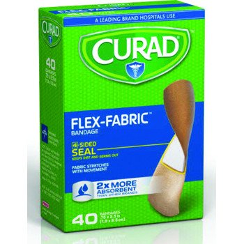 Curad CUR45245 Adhesive Bandage, 3/4 in W, 2-1/2 in L, Fabric Bandage