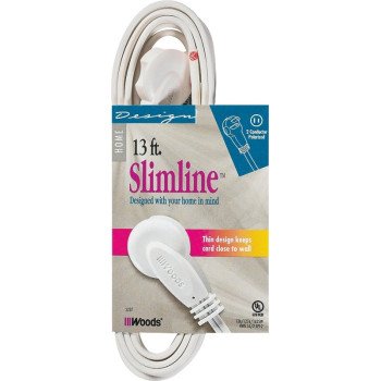CCI 2237 Extension Cord, 16 AWG Cable, 13 ft L, 13 A, 125 V, White