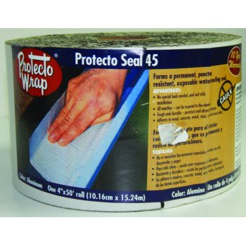 Protecto Wrap Protecto Seal 45 805206SW Membrane Flashing, 50 ft L, 6 in W, Polyethylene, Self-Adhesive