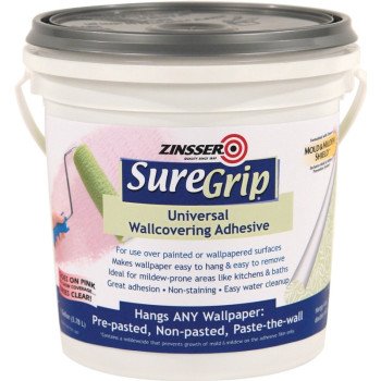 Zinsser 2872 Wallcovering Adhesive Clear, Clear, 1 gal, Can