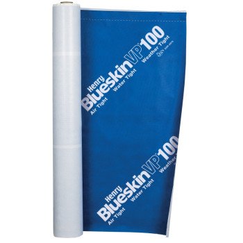 Blueskin VP100 Series HE100GUSA918 Air Barrier Membrane, 100 ft L, 4 ft W, Blue