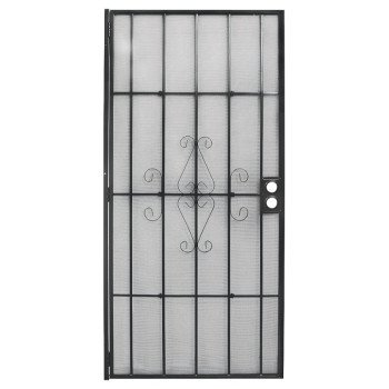 Precision Regal Series 3818BK3068 Door Screen, 80 in L, 36 in W, Steel, Black