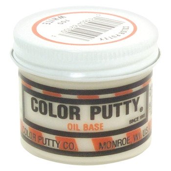 Color Putty 100 Wood Filler, Color Putty, Mild, White, 3.68 oz, Jar