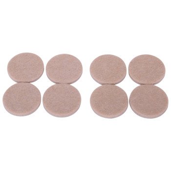 ProSource FE-S101-PS Furniture Pad, Felt Cloth, Beige, 1-1/2 in Dia, 3/16 in Thick, Round