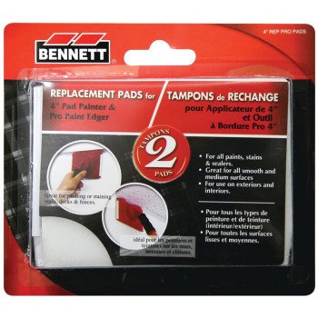 BENNETT 4IN REP PRO PAD Paint Edger Refill Pad, 4 in L Pad, Nylon Foam Pad