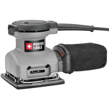 Porter-Cable 380 Orbit Finishing Sander, 2 A, 4-1/4 x 4-1/2 in Pad/Disc, Includes: Sander, Paper Punch