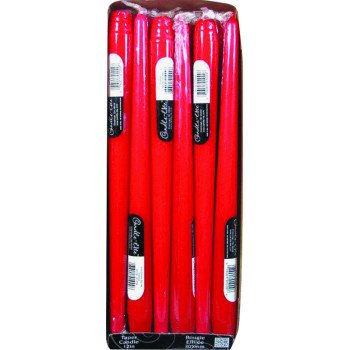 CANDLE-LITE 4201854 Taper Candle, Crimson Candle, 9.4 hr Burning