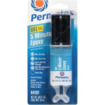 Permatex 84101 Gap Filling Epoxy, Amber, Liquid, 0.84 oz Syringe