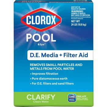 Clorox 50024CLX Filter Aid, Solid, 24 lb