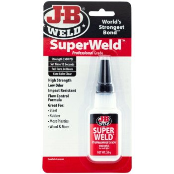 J-B Weld 33120H Instant Adhesive, Liquid, Clear, 20 g