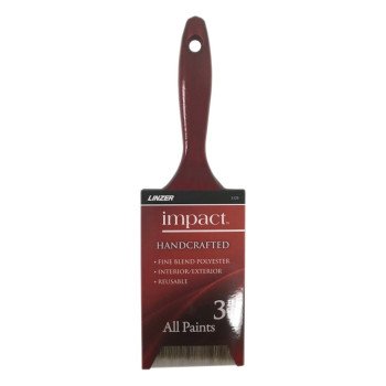 Linzer 1125-3 Paint Brush, 3 in W, 3-1/4 in L Bristle, Polyester Bristle, Varnish Handle
