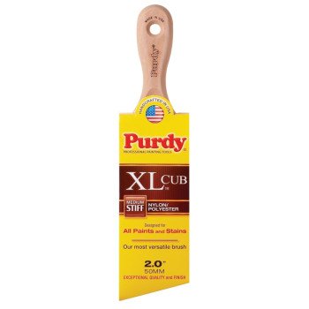 Purdy XL Cub 144153320 Angular Trim Brush, 2 in W, 2-11/16 in L Bristle, Nylon/Polyester Bristle