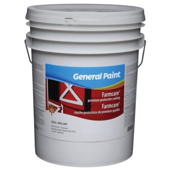 General Paint 47-041-20 General Purpose Farm Paint, Gloss, White, 5 gal, 300 to 400 sq-ft Coverage Area