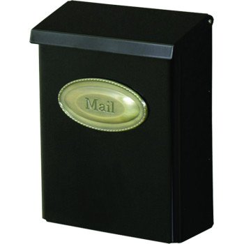 Gibraltar Mailboxes Designer Series DVK00000 Mailbox, 440 cu-in Capacity, Galvanized Steel, Powder-Coated, Black
