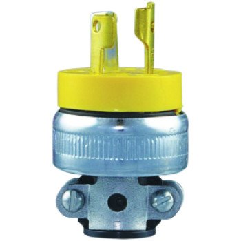 Arrow Hart 2473-BOX Locking Plug, 2 -Pole, 15 A, 125 V, Yellow