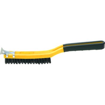 Allway Tools SB319 Wire Brush, Carbon Steel Bristle, 14 in OAL