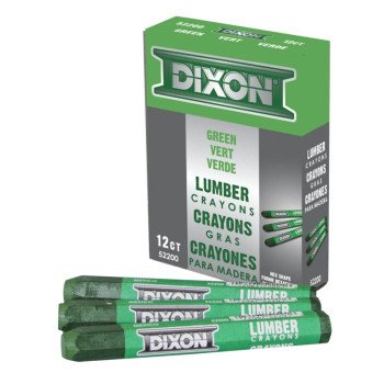 Dixon Ticonderoga 52200 Lumber Crayon, Green, 1/2 in Dia, 4-1/2 in L