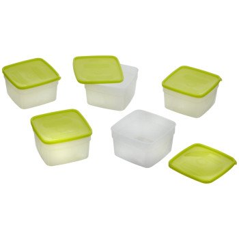 Arrow Plastic 04201 Storage Container, 1 pt Capacity, Plastic, Clear, 4-1/4 in L, 4-1/4 in W, 6-1/4 in H
